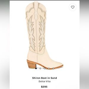Dolce vita white cowboy boots size 6